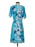 JM Collection Print Blue Casual Dress Size S - photo 2