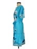 JM Collection Print Blue Casual Dress Size S - photo 5