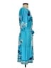 JM Collection Print Blue Casual Dress Size S - photo 4