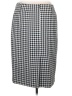 Evan Picone 100% Polyester Houndstooth Black Formal Skirt Size 16 - photo 2