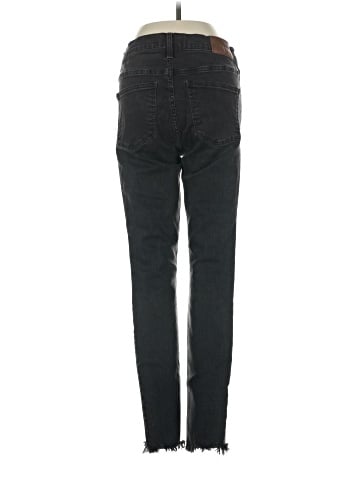 Madewell 9" Mid-Rise Skinny Jeans in Berkeley Black: Button-Through Edition (view 2)