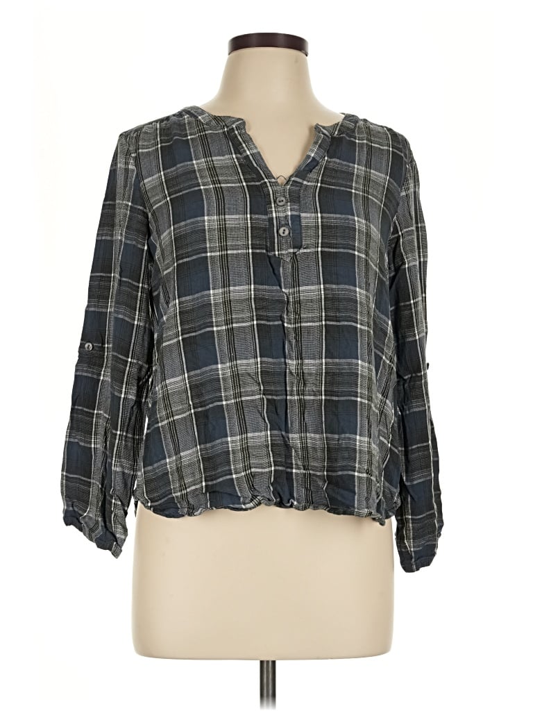 Pre-owned Cupio 3/4 Sleeve Blouse In Gray