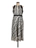 Cynthia Steffe 100% Polyester Print Silver Ivory Casual Dress Size 12 - photo 1
