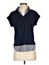 Les Serein Blue Short Sleeve Blouse Size XS - photo 1