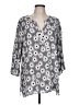Pure Amici 100% Rayon Gray 3/4 Sleeve Blouse Size L - photo 1