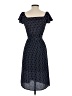 Monteau 100% Polyester Polka Dots Blue Casual Dress Size S - photo 2