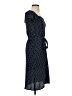 Monteau 100% Polyester Polka Dots Blue Casual Dress Size S - photo 4