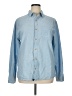 Even Tide 100% Cotton Blue Long Sleeve Button-Down Shirt Size XL - photo 1