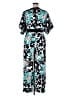 Diane von Furstenberg Graphic Teal Jumpsuit Size 14 - photo 2