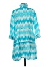 Assorted Brands Chevron-herringbone Teal Blue Casual Dress Size M - photo 2