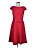 Anne Klein Solid Red Casual Dress Size 8 - photo 1