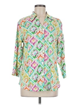 Parsley & Sage 3/4 Sleeve Button-Down Shirt (view 1)