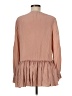 ALLSAINTS 100% Silk Tan Long Sleeve Silk Top Size M - photo 2
