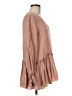 ALLSAINTS 100% Silk Tan Long Sleeve Silk Top Size M - photo 4
