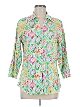 Parsley & Sage 3/4 Sleeve Button-Down Shirt (view 1)