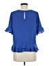 Emma & Olivia 100% Polyester Blue Short Sleeve Blouse Size M - photo 2