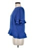 Emma & Olivia 100% Polyester Blue Short Sleeve Blouse Size M - photo 5