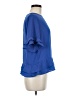 Emma & Olivia 100% Polyester Blue Short Sleeve Blouse Size M - photo 4