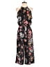 Sweet Rain 100% Polyester Floral Black Jumpsuit Size S - photo 1
