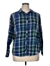 Croft & Barrow 100% Cotton Plaid Blue Long Sleeve Button-Down Shirt Size XL - photo 1
