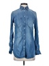 Merona 100% Lyocell Blue Long Sleeve Button-Down Shirt Size XS - photo 1