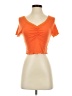 Shein Orange Short Sleeve T-Shirt Size 4 - photo 1