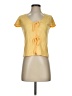 Madewell Yellow Gingham Bow-Front Tee Size XS - photo 1