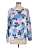 Croft & Barrow Floral Blue Pullover Sweater Size L - photo 1