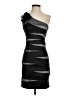 Betsy & Adam Graphic Black Cocktail Dress Size 4 - photo 1