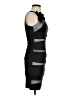 Betsy & Adam Graphic Black Cocktail Dress Size 4 - photo 4