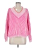 Shein Stripes Pink Pullover Sweater Size 6 - photo 1