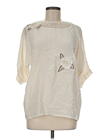 Pia Rucci 3/4 Sleeve Silk Top (view 1)