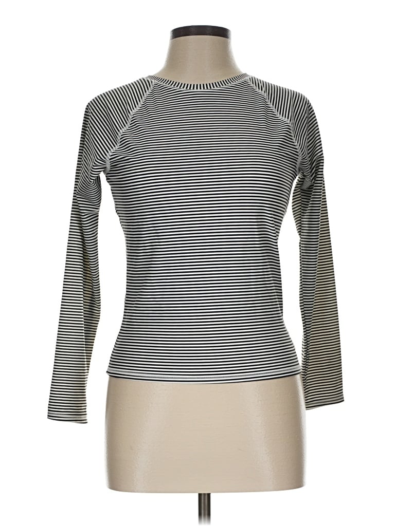 Pre-owned Aerie 3/4 Sleeve T-shirt In Gray