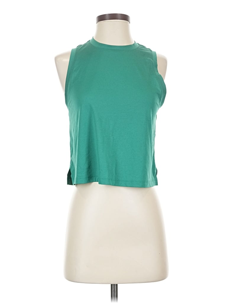 Pre-owned Lululemon Athletica Sleeveless T-shirt In Green