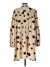 Unbranded 100% Polyester Polka Dots Tan Casual Dress Size L - photo 2