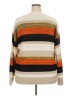 Andree by UNIT 100% Acrylic Stripes Tan Turtleneck Sweater Size 2X - photo 2