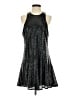 Free People 100% Polyester Metallic Silver Black Cocktail Dress Size S - photo 1