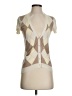 J.Crew 100% Cotton Argyle Tan Short Sleeve Top Size S - photo 1