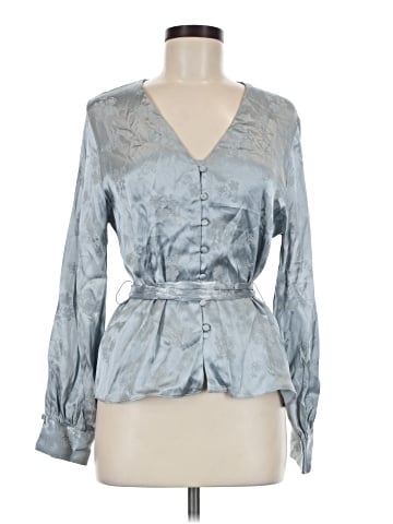 Topshop Long Sleeve Blouse (view 1)