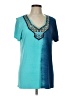 Thomas & Olivia Teal Short Sleeve Top Size L - photo 1