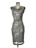 Vince Camuto Metallic Silver Cocktail Dress Size 4 - photo 1