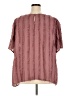 Everleigh 100% Polyester Burgundy Short Sleeve Blouse Size 3X - photo 2