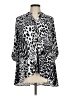 BCBGMAXAZRIA Animal Print Silver 3/4 Sleeve Blouse Size M - photo 1