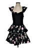 LoveShackFancy Floral Black Cocktail Dress Size 4 - photo 1