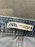 Zara 100% Baumwolle Chevron-herringbone Blue Jeans Size 10 - photo 7