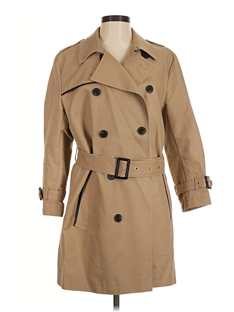 Pre-owned Asos Design Trenchcoat In Tan