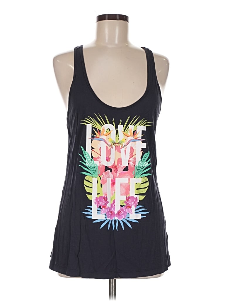 Pre-owned Old Navy Tank Top Black Halter Neckline Tops