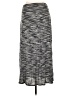 AB Studio 100% Rayon Chevron-herringbone Gray Casual Skirt Size L - photo 2