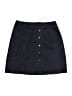 Kate Hill Solid Black Denim Skirt Size 2 (petite) - photo 1