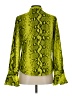 Unbranded 100% Polyester Animal Print Green Long Sleeve Blouse Size L - photo 2